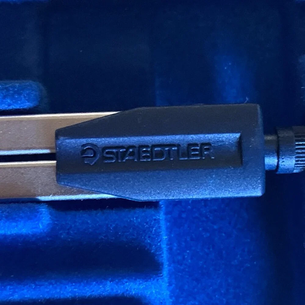 Staedtler Arco Italy Precision Math Drafting Partial Compass Set w Case 559 09